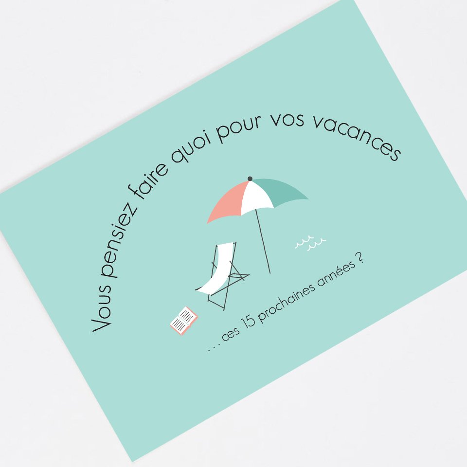 The holidays announcement card - In French 