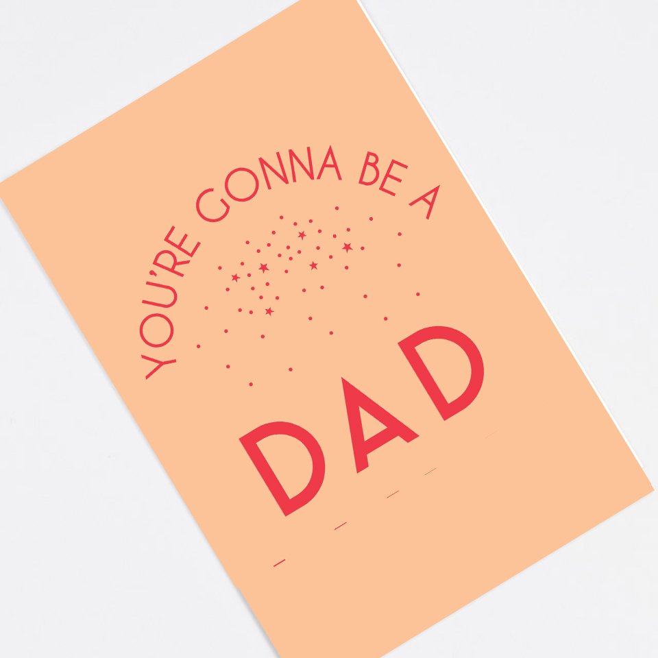Pregnancy announcement card « You're gonna be a dad »