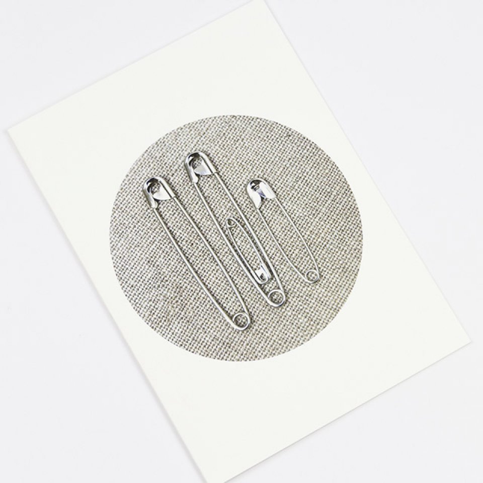 Safety Pin announcement card