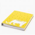 Baby book - White Tiger on curry yellow bottom
